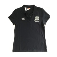 NC PINK EMB NAVY COTTON POLO LADIES 